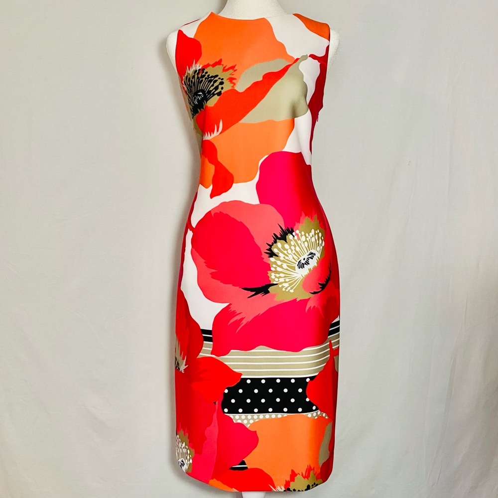 Calvin Klein Floral-Print Sheath Dress - Size 10